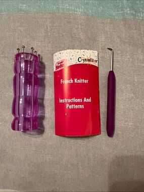 Crystalites Purple French Knitter with Hook - Purple
